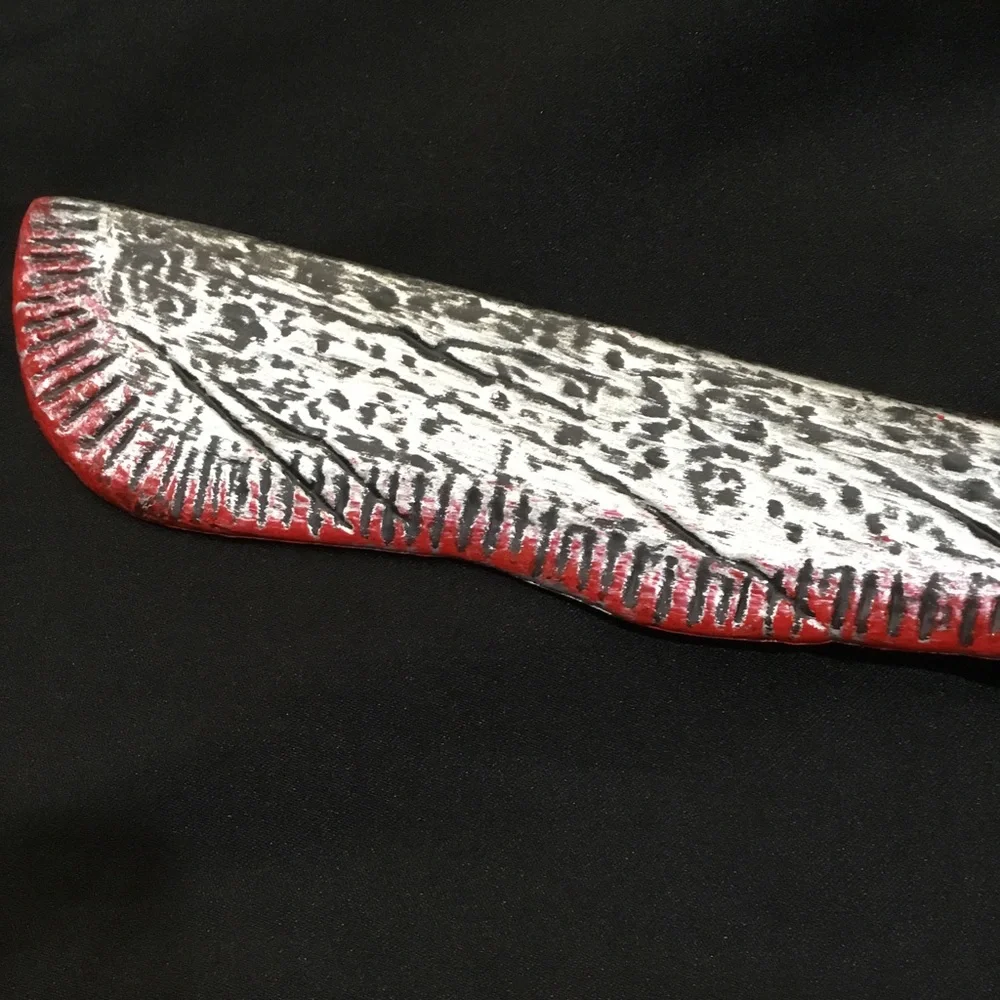 Plastic Bloody Machete Knife Halloween Prop for costume